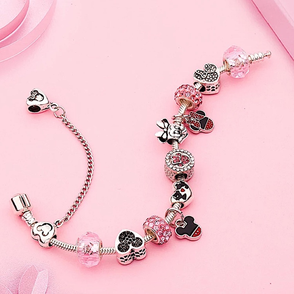 Disney Mickey & Minnie Mouse Pandora Charm Bracelet - Picture 3 of 5